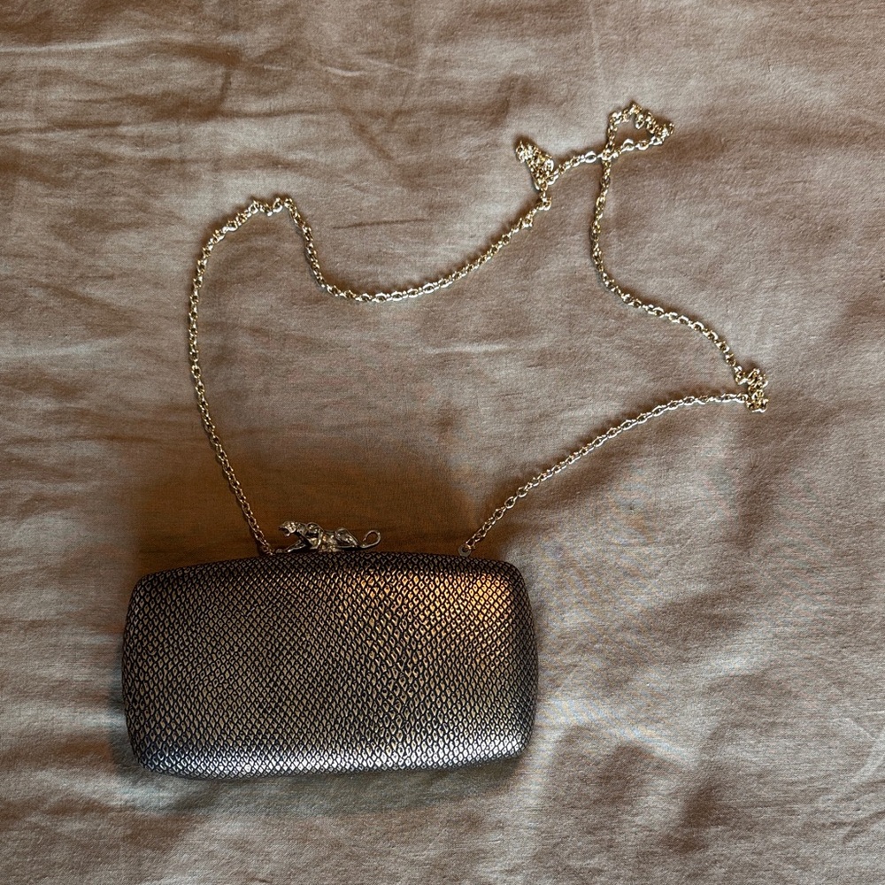 Gianni Bini Metallic Bronze Clutch